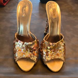 Miu Miu 40 1/2 slides. Stay tuned selling shoe collection